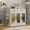 Gray, variant on Aukfa Hidden Cat Litter Box Furniture with Power Outlet, Cat Litter Box Enclosure Cabinet with Storage & Litter Collector, Modern Cat Cabinet for Automatic Litter Box,Gray