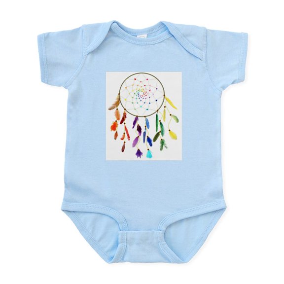 CafePress - Rainbow Dreamcatcher Body Suit - Baby Light Bodysuit, Size Newborn - 24 Months