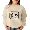 thumbnail image 2 of guisaled Couples Sweatshirts Matching Girlfriend Boyfriend Cute Valentines Day s Couple Anniversary Comfort Crewneck Sweatshirt, 2 of 5