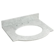 25.5-in. W X 22-in. D Marble Top In Bianca Carara Color For 3H8-in. Faucet