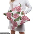 thumbnail image 5 of Ambesonne Pink Floral Fabric by the Yard Upholstery, Wild Spring Peonies, 1 Yard, Pale Pink Olive Green, 5 of 5