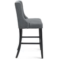 thumbnail image 3 of Modway Baronet Bar Stool Upholstered Fabric Set of 2 in Gray, 3 of 7