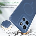 thumbnail image 2 of Rosebono Compatible With Motorola Moto G 2025 Case, Compatible with MagSafe Hybrid Gradient Transparent Soft TPU Clear Skin Cover Protection Case (Blue), 2 of 5