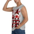 thumbnail image 3 of Balery Buffalo Plaid Love And Gnome Men's Sleeveless Muscle Shirts Workout Tank Top, Moisture Wicking, Odor Protection-3X-Large, 3 of 8
