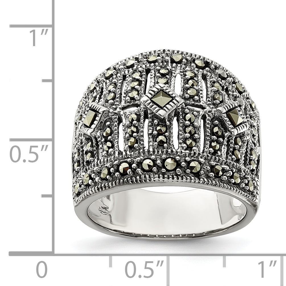 marcasite band rings