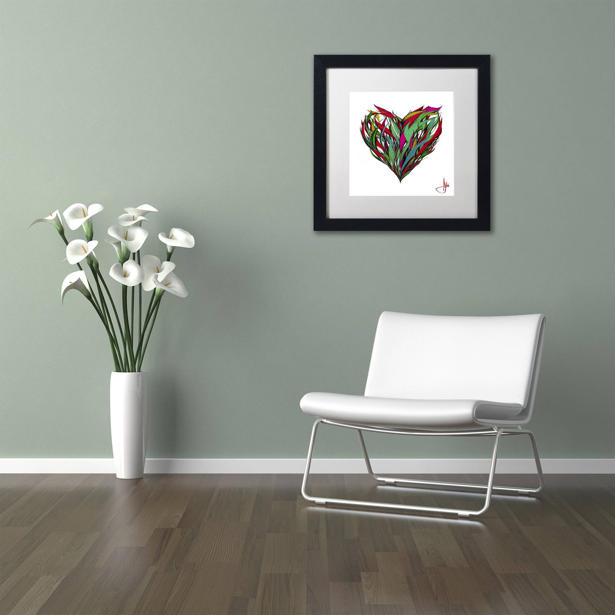 Trademark Fine Art 'Seasons' Canvas Art by Marc Allante, White Matte, Black Frame