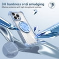 thumbnail image 5 of ELEHOLD Case for iPhone 13 Pro, Military Grade Shockproof Clear Case with 360 Rotatable Magnetic Stand Ring Holder,Blue, 5 of 11