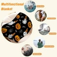 thumbnail image 5 of Halloween Throw Blanket Baby Blanket Small Black Spooky Pumpkin Ghost Blanket for Toddler Infant Pet Crib Stroller Decorative Soft Lightweight Fuzzy Plush Fleece Blankets and Throws 30x40, 5 of 6