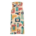 thumbnail image 3 of I Love Retro Colorful Spring Summer Dresses for Women Fashion T-shirt Dress Casual Sleeveless Loose Sundress with Pockets, 3 of 5