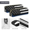 thumbnail image 5 of Ratiio Thin Blue Line Flag Pattern Leather Pencil Case, Pencil Pouch with Durable Zipper, Compact and Stylish Organizer for Stationery, Art Supplies, Travel Essentials, 5 of 8