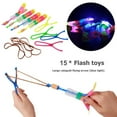 thumbnail image 2 of 15pcs LED Light Luminous Flying Toy for Kids Holiday  Big Slingshot Blue, 2 of 10