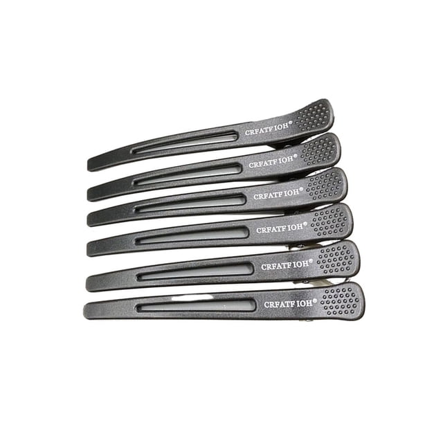 Pinzas fijas para el pelo Soidarity 6 piezas gris