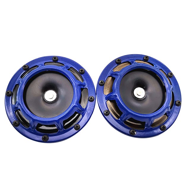 Riwesomey Bocina de coche 12V 140DB, bocina de rejilla Universal súper fuerte, nuevo esquema de Color fresco, bocina de electricidad para modificación de Accesorios para motos azul