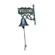 thumbnail image 5 of Timbre de puerta,Timbre de hierro fundido para cenas al aire libre,estilo rústico,Letrero de bienvenida de metal vintage para montar en la pared resistente,Campana decorativa antigua retro con, 5 of 9