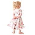 thumbnail image 1 of Vestido elegante con forma de cacahuete, vintage, rosa y rosa en espiral para niñas de 3 a 4 años, 1 of 6
