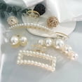 thumbnail image 6 of 4 PCS Large Pearl Hair Claw Clips for Women Girls, Hair Barrette Clamps for Thick Thin Hair, Fashion Hair Accessories Headwear Styling Tools for Party Wedding, 6 of 17