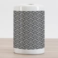 thumbnail image 2 of Damask Ceramic Toothbrush Holder, Monochrome Floral Arrangement with Middle Eastern Motifs Design Element Image, Decorative Versatile Countertop for Bathroom, 4.5" X 2.7", Black White, 2 of 4