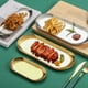 thumbnail image 4 of Bandeja de toalla de acero inoxidable, bandeja de almacenamiento, plato, bandeja de té, bandejas de frutas, organizador de joyas y cosméticos, bandeja ovalada, 4 of 6
