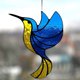 thumbnail image 2 of Colibr铆 Colgante Acr铆lico Colgante Colibr铆 Ventana Adorno Colgante Colibr铆 Sun Catcher Para El Hogar Manchado Jard铆n P谩jaro Decoraci贸n Colgante,Azul, 2 of 7