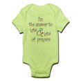 thumbnail image 1 of CafePress - The Answer To Prayers Infant Creeper - Baby Light Bodysuit, 1 of 1