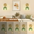 thumbnail image 6 of Vintage Battery Operated Wall Sconce with Flower lampshade,Rechargeable Battery Powered Wall lamp with 15 Colors for Bedroom Living Room Home Decor (Flower Green, 2 Light Battery Operated), 6 of 9