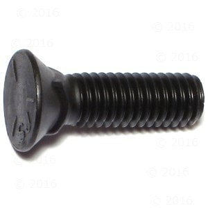 7/16"-14 x 1-1/2" Plain Grade 5 Steel Coarse Thread Flat Head Plow Bolts PBS5-140