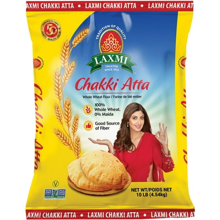 LAXMI Wheat Chakki Atta - 10lb (4.54Kg)