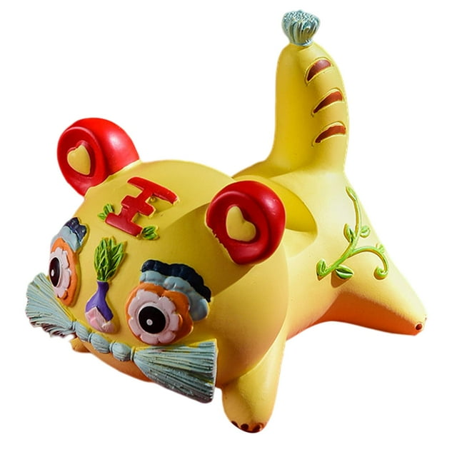 Adornos de animales chinos pintados a mano Escultura Arte Figura Figura de pie Propicio