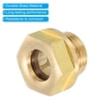 thumbnail image 4 of Uxcell Air Compressor Oil Sight Glass, 2 Pack M16*1.5 Brass Oil Liquid Level Gauge, 4 of 5