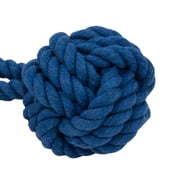 Harry Barker Cotton Rope Tug and Toss Dog Toy, Blue, Large