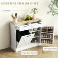 thumbnail image 5 of HOMCOM Tilt Out Trash Can Cabinet with Drawers, Farmhouse Kitchen Cabinet with Hidden Trash Can for Kitchen, White, 5 of 9