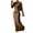 Coffee, variant on Women's Long Sleeve Maxi Dress Two-Piece Set - Fashionable, Casual & Comfortable Outfit, Perfect for Daytime Events and Relaxation,Khaki,S