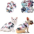 thumbnail image 4 of Camiseta para perro - Diseño de playa - Estampado de árbol de coco hawaiano - Ropa de verano para mascotas - 1 pieza (2XL, Piña blanca) oso de fresa Electrónica, 4 of 5