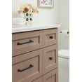 thumbnail image 3 of Amerock Lintel 6-5/16 inch (160mm) Center-to-Center Matte Black Cabinet Pull, 3 of 7