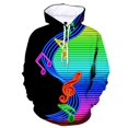 thumbnail image 3 of Sudadera con capucha con estampado 3D de notas musicales divertidas y novedosas para hombre, sudaderas de manga larga de otoño, camisetas casuales, suéteres, ropa, 3 of 5