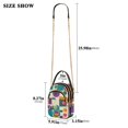 thumbnail image 2 of FORMRS Crossbody Bag for Women Quilted Travel Shoulder Cell Phone Purse with Chain Strap Handbag, Purple Geometric, 2 of 7