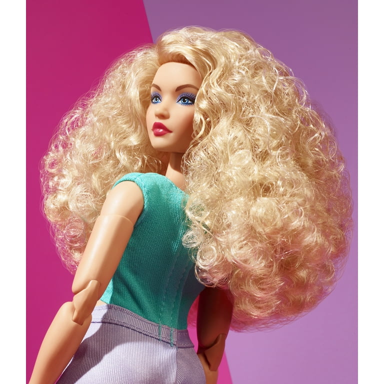 Barbie Looks Fashionista Doll Blonde Trendy Color Block Outfit with Waist Cut Out Walmart