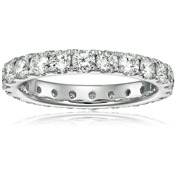 Vir Jewels 2 CTTW Diamond Eternity Ring Wedding Band 14K White Gold Prong Set Size 9