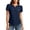 01 Navy, variant on Fewfanhot Womens Summer Clothes Short Sleeve Tops Petal V Neck Blouses Dressy Casual 2026 Trendy Henley Shirts