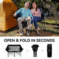 thumbnail image 4 of Oversized 2-Person Folding Camping Chair – Heavy-Duty Outdoor Loveseat with Cup Holders, Pillow Back, and Carry Bag – Grey, 4 of 7