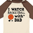 thumbnail image 4 of Inktastic I Watch Basketball with Dad Boys Long Sleeve Baby Bodysuit, 4 of 5