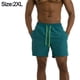 thumbnail image 2 of Pantalones de playa para hombre, pantalones cortos de verano, pantalones de natación de aguas termales, pantalones de un cuarto, pantalones deportivos informales de doble tamaño (azul lago) Zhivalor BST3006304-4, 2 of 6