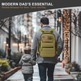 thumbnail image 4 of MIRACOL Baby Diaper Bag with Changing Pad - Large Military Daddy Gear Backpack for Hiking Travel Camping -Army Style for Men Active Dad Tan, 4 of 8
