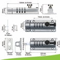 thumbnail image 5 of Heavy Duty 4-Digit Combination Locking Bolt - Reinforced Zinc Alloy Security Slide Latch for Gates, Sheds, Barns, Fences & Cabinets - Childproof Design & Anti-Theft Password Setting (Black), 5 of 6