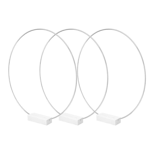 Rongfmy 3 Rings DIY Wreath Flower Wreaths Craft Projects for Banquet Wedding Decorations Argent