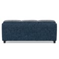 thumbnail image 3 of Avalon 42 inch Wide Contemporary Storage Ottoman in Denim Blue Vegan Leather, 3 of 16