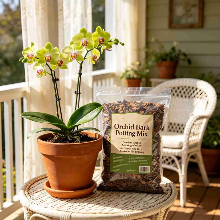 10.5oz/300g Orchid Bark Planting Soil, 6-9mm Orchid Potting Mix