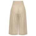 thumbnail image 5 of Women Capri Pants Solid Color Stretch Waist For Sports Fashion Casual Hiking Pants, 5 of 5