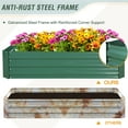 thumbnail image 4 of EAGLE PEAK  4x3x1 ft Outdoor Galvanized Steel Raised Garden Bed with Greenhouse 2 Zippered Windows, Planter Kit Box,Green, 4 of 7