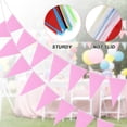 thumbnail image 3 of Banderas de banderines Uxcell de 100 pies, cuerdas colgantes de triángulo, banderas DIY para fiestas, rosa, 60 Pcs, 3 of 5